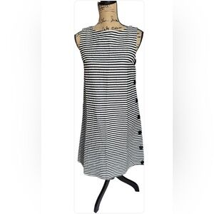MaxMara Black‎ and White Striped Mini Dress
